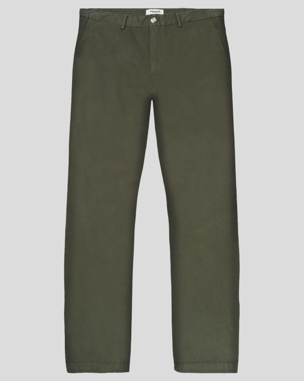 ЗЕЛЕН ЧИНО ПАНТАЛОН С ЕДИНИЧНИ ФИЛЕТКИ И КОПЧЕТА МЕЛАНЖ 