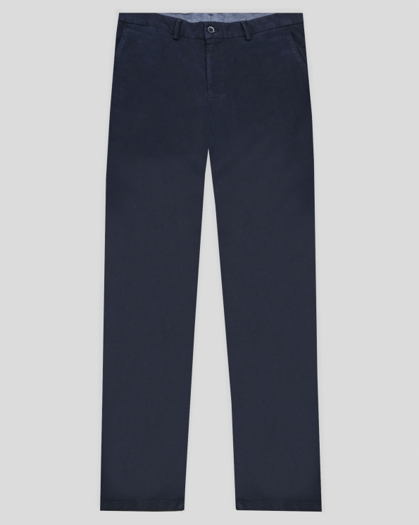 ТЪМНОСИН ПАНТАЛОН С ИТАЛИАНСКИ ДЖОБ И КОЖЕНА ЛОГО ЕМБЛЕМА