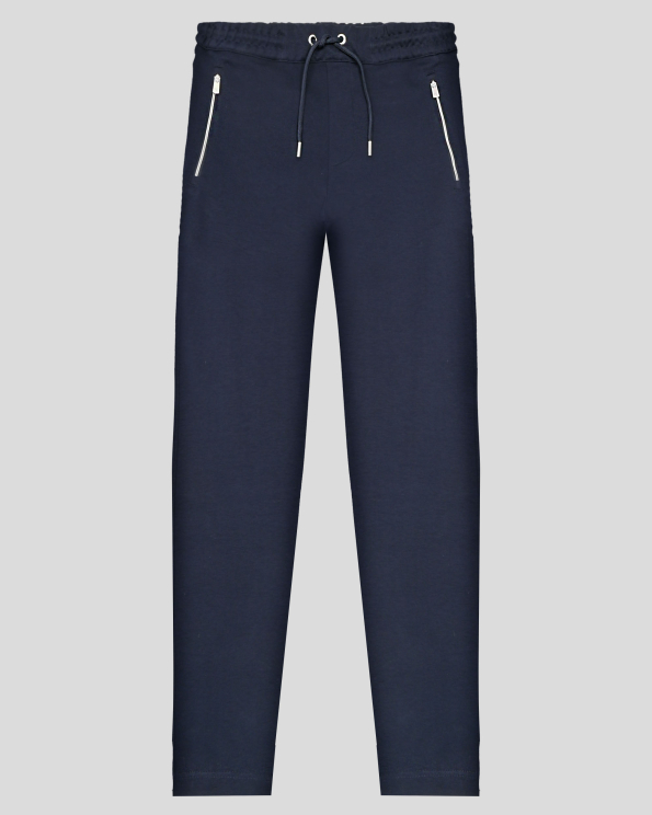 ТЪМНОСИНЬО СПОРТНО ДОЛНИЩЕ ОТ 100% ПАМУК С ЦИПОВЕ И ЛОГО