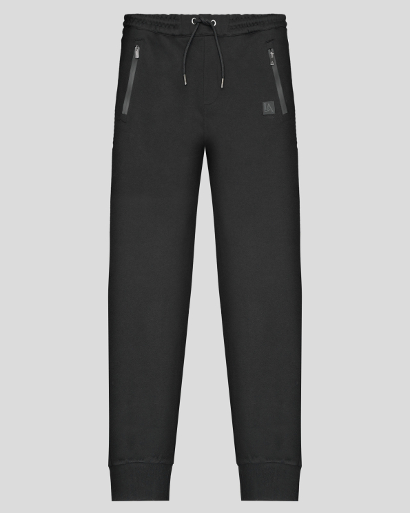 ЧЕРНО СПОРТНО ДОЛНИЩЕ С ЛОГО ЕМБЛЕМА И ДЖОБОВЕ С ЦИП