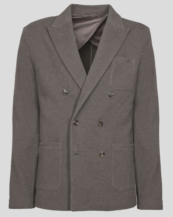 ЖИЛЕТКА ТИП САКО В КАФЯВ МЕЛАНЖ ВТАЛЕН СИЛУЕТ