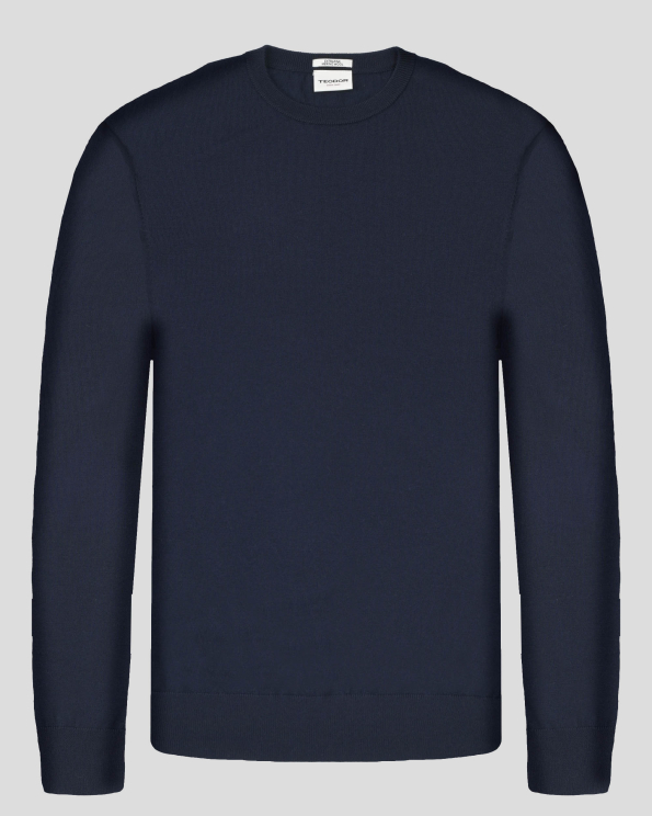 ТЪМНОСИН ПУЛОВЕР ОТ 100% ЕКСТРА ФИНА ВЪЛНА МЕРИНО