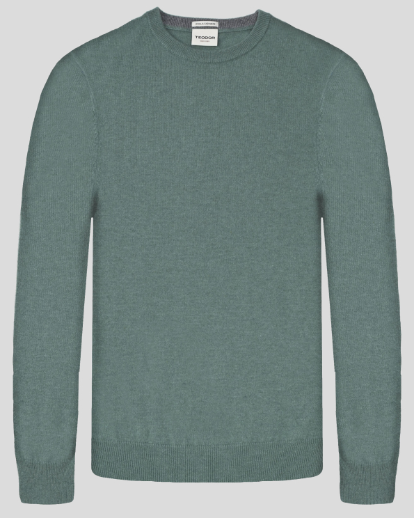 МЕК ПУЛОВЕР ОТ ЕКСТРА ФИНА ВЪЛНА С КАШМИР В ЦВЯТ МИНТ