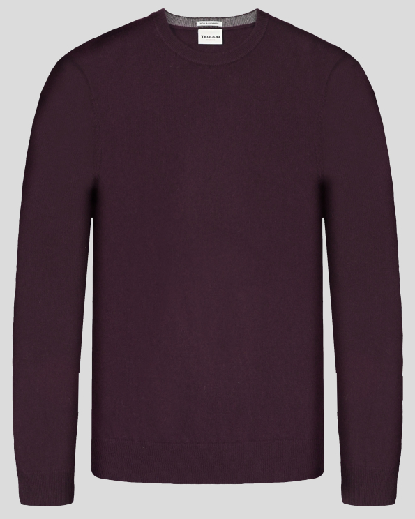 ПУЛОВЕР ОТ ЕКСТРА ФИНА  ВЪЛНА И КАШМИР  В ЦВЯТ БОРДО