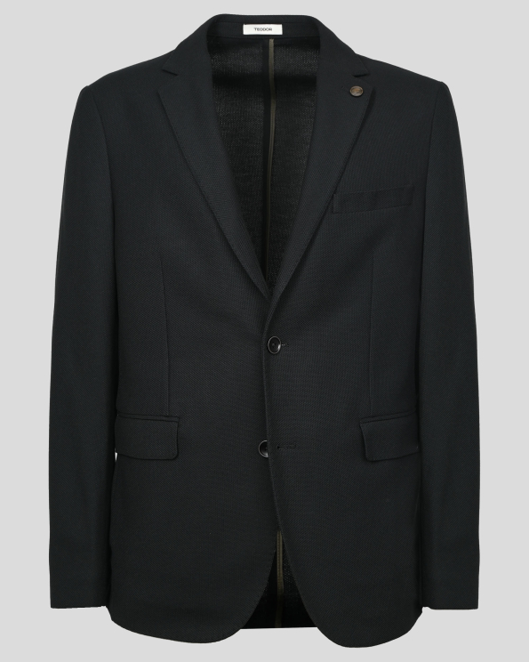 ЧЕРНО САКО БЕЗ ХАСТАР  В СИТНА СТРУКТУРА 