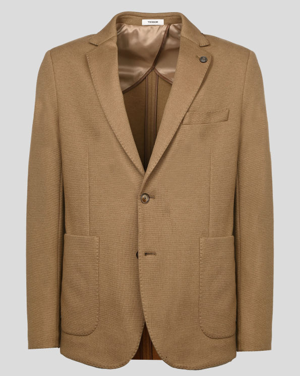 САКО В ЦВЯТ КАМЕЛ С ВЪНШНИ ДЖОБОВЕ И ДВА  ШЛИЦА