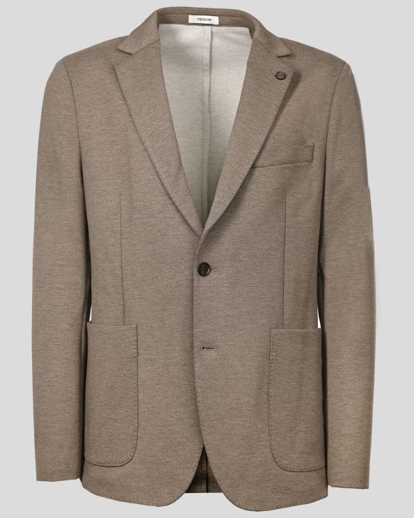 СВЕТЛОКАФЯВО САКО МЕЛАНЖ БЕЗ ХАСТАР ВТАЛЕН СИЛУЕТ