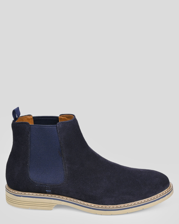 ТЪМНОСИНИ  БОТИ ТИП ЧЕЛСИ ОТ ЕСТЕСТВЕН ВЕЛУР