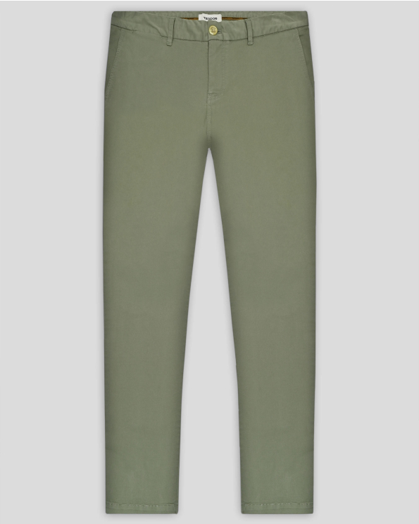 СВЕТЛО ЗЕЛЕН ЧИНО ПАНТАЛОН С ЛОГО ВТАЛЕН СИЛУЕТ