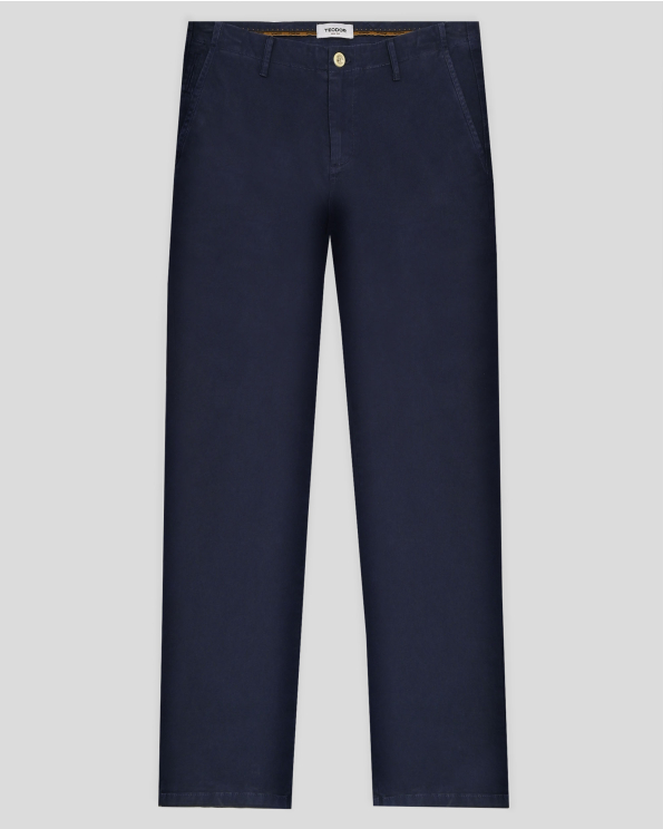 ТЪМНОСИН ЧИНО ПАНТАЛОН ОТ ПАМУЧЕН ГАБАРДИН СВОБОДЕН СИЛУЕТ