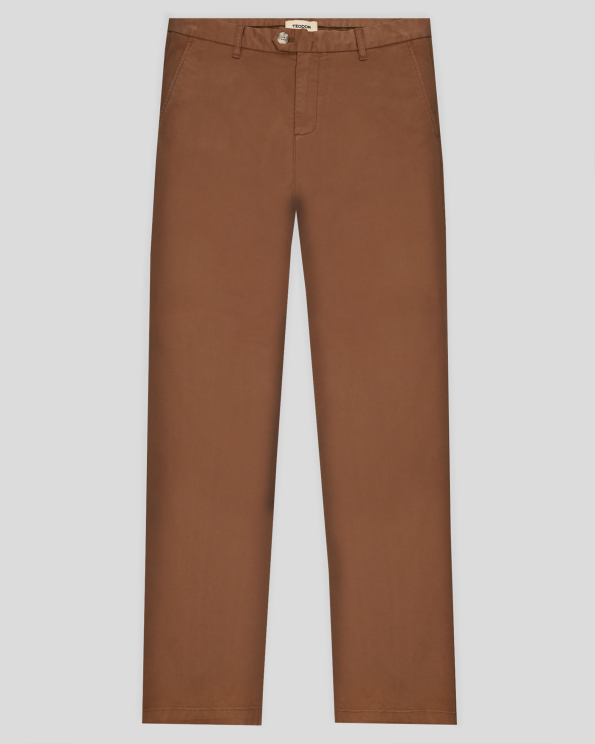 ПАНТАЛОН С ИТАЛИАНСКИ ДЖОБ И МЕТАЛНО ЛОГО В ЦВЯТ КЕРЕМИДА