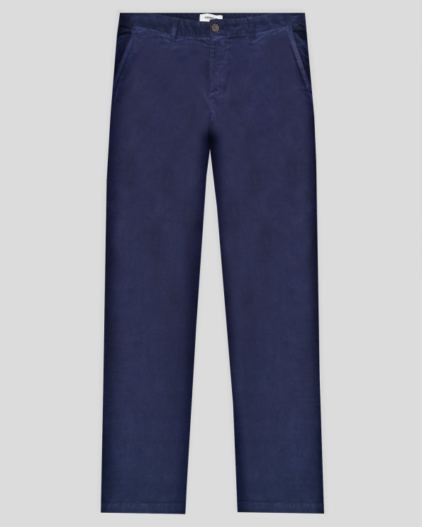 ТЪМНОСИН ЧИНО ПАНТАЛОН С КАРДИРАН ЕФЕКТ СВОБОДЕН СИЛУЕТ