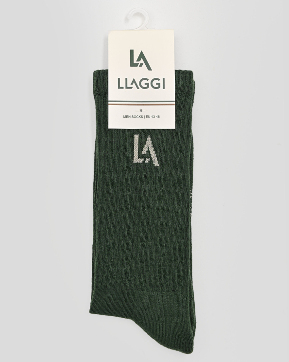 ЗЕЛЕНИ ЧОРАПИ С КОНТРАСТНО ЛОГО