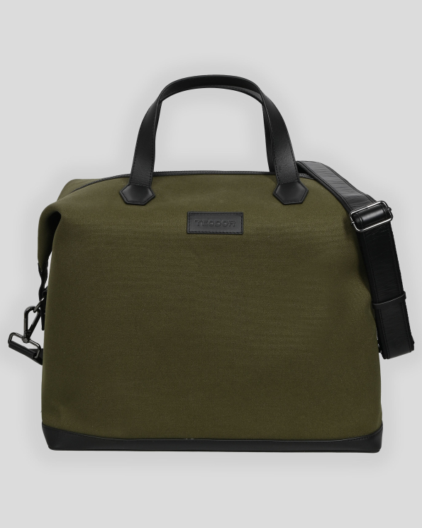 ЧАНТА ТИП САК ОТ 100% ПАМУЧЕН CANVAS В ЦВЯТ КАКИ