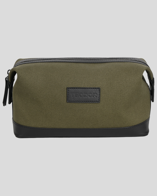 НЕСЕСЕР ОТ 100% ПАМУЧЕН CANVAS В ЦВЯТ КАКИ