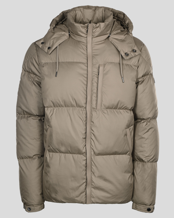  КАФЯВО ОБЕМНО ЯКЕ С ПОДВИЖНА КАЧУЛКА И ЛОГО ЕМБЛЕМА