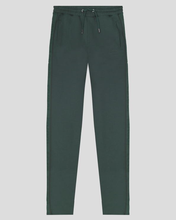 ЗЕЛЕН СПОРТЕН ПАНТАЛОН С ГУМИРАНА ЛОГО ЕМБЛЕМА И ДЖОБОВЕ