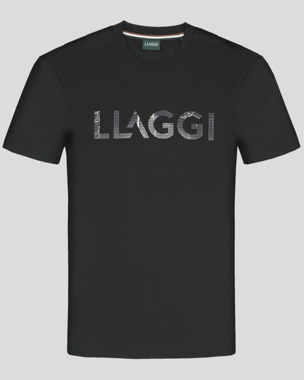 ЧЕРНА ТЕНИСКА ОТ 100% ПАМУК С НАДПИС ПРИНТ