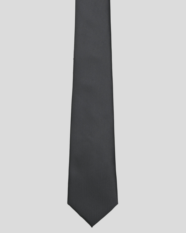 ЧЕРНА САТЕНИРАНА ВРАТОВРЪЗКА В СТРУКТУРНО РАЙЕ