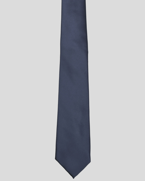 КЛАСИЧЕСКА ТЪМНОСИНЯ ВРАТОВРЪЗКА СЪС САТЕНИРАН ЕФЕКТ