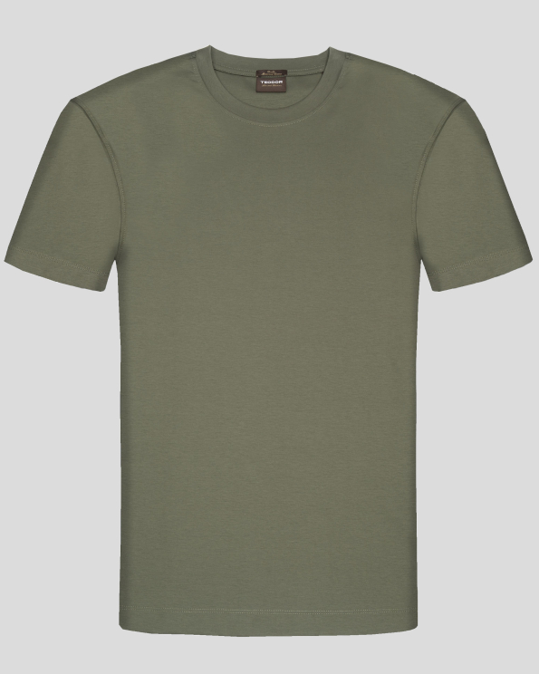 ЗЕЛЕНА ТЕНИСКА ОТ МЕРСЕРИЗИРАН ЕГИПЕТСКИ ПАМУК 