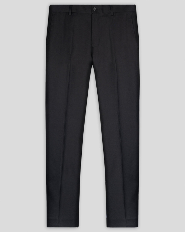 ЧЕРЕН КЛАСИЧЕСКИ ВТАЛЕН ПАНТАЛОН С ДВОЙНИ ФИЛЕТКИ /ЧАСТ ОТ КОСТЮМ/