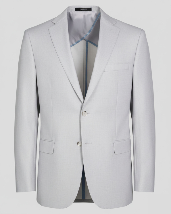 КЛАСИЧЕСКО МЕЛАНЖИРАНО САКО В ЦВЯТ ЕКРЮ ВТАЛЕН СИЛУЕТ /ЧАСТ ОТ КОСТЮМ/