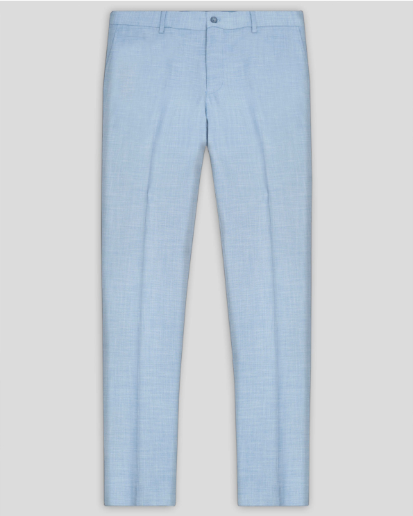 КЛАСИЧЕСКИ ПАНТАЛОН В СВЕТЛОСИВ МЕЛАНЖ ВТАЛЕН СИЛУЕТ /ЧАСТ ОТ КОСТЮМ/