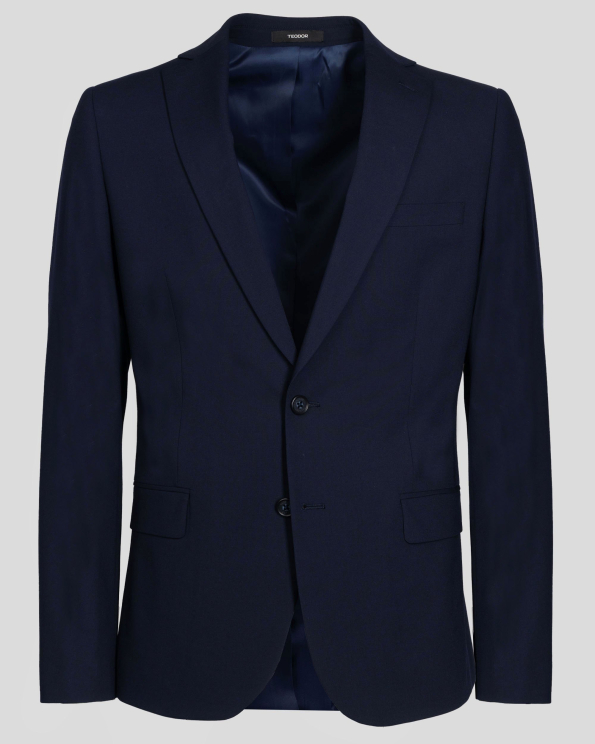 ТЪМНОСИНЬО КЛАСИЧЕСКО САКО СИЛНО ВТАЛЕН СИЛУЕТ /ЧАСТ ОТ КОСТЮМ/