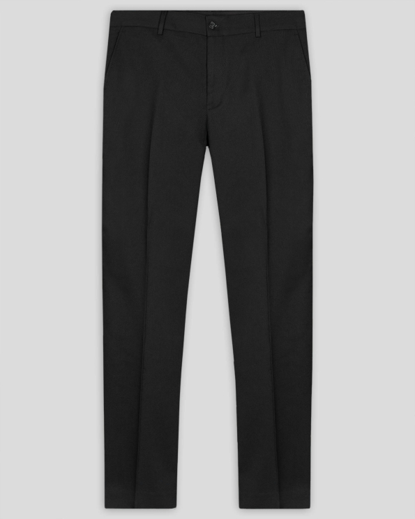 ЧЕРЕН КЛАСИЧЕСКИ ПАНТАЛОН ОТ ФИНА ВЪЛНА С ЕЛАСТАН /ЧАСТ ОТ КОСТЮМ/