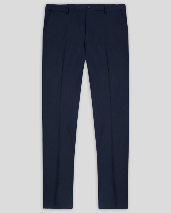 КЛАСИЧЕСКИ ПАНТАЛОН СВОБОДЕН СИЛУЕТ В ТЪМНОСИН ЦВЯТ /ЧАСТ ОТ КОСТЮМ/