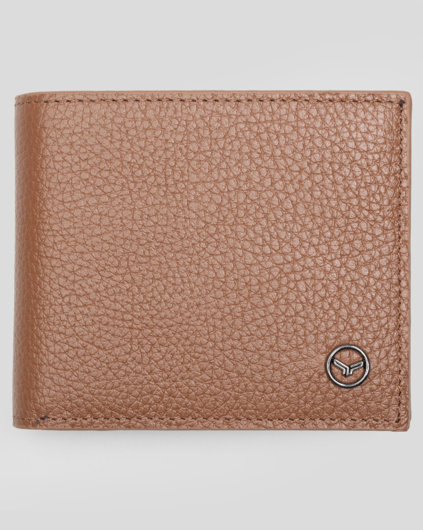 ПОРТФЕЙЛ ОТ ЕСТЕСТВЕНА ШАГРЕНИРАНА КОЖА В ЦВЯТ ТАБА