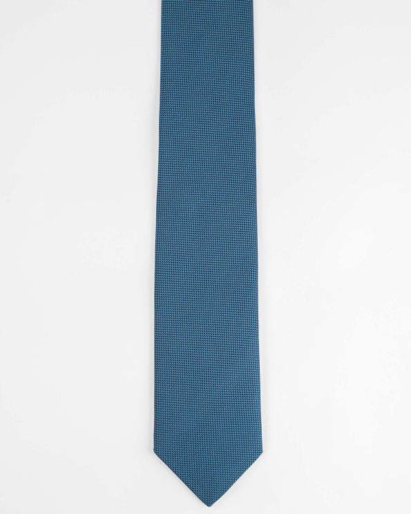 ВРАТОВРЪЗКА В ЦВЯТ ПЕТРОЛ НА СИТНИ КВАДРАТИ