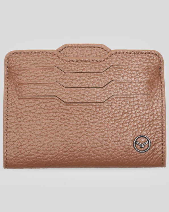 ВИЗИТНИК ОТ ЕСТЕСТВЕНА КОЖА ШАГРЕН В ЦВЯТ ТАБА