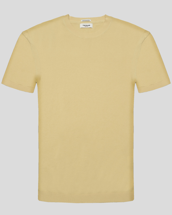 ЖЪЛТА ТЕНИСКА ПЛЕТИВО В СИТНА СТРУКТУРА 