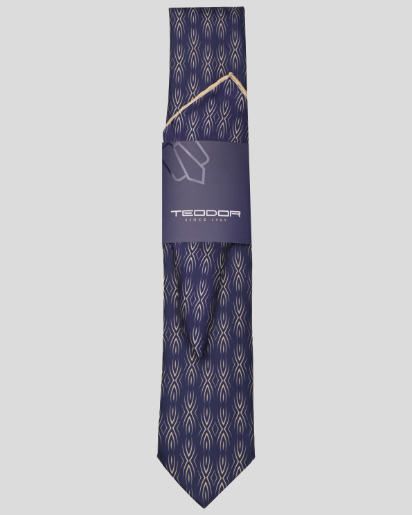 ЛИЛАВ КОМПЛЕКТ ВРАТОВРЪЗКА И КЪРПА С КОНТРАСТЕН ПРИНТ