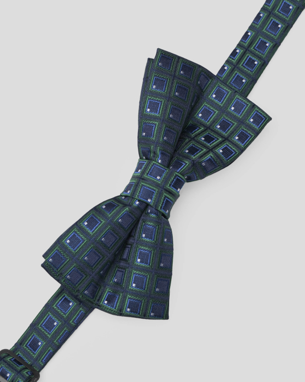 СТРУКТУРНА ПАПИЙОНКА НА КВАДРАТИ В ЗЕЛЕНО И ТЪМНОСИНЬО