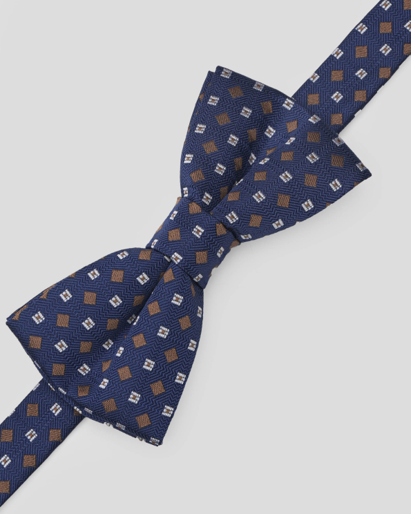 ТЪМНОСИНЯ СТРУКТУРНА ПАПИЙОНКА С КОНТРАСТЕН ФИГУРАЛЕН ДЕСЕН