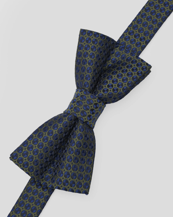 ЗЕЛЕНА ПАПИЙОНКА С ФИГУРАЛЕН ДЕСЕН В ТЪМНОСИНЬО