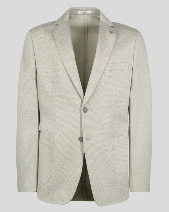 СВЕТЛОЗЕЛЕНО САКО МЕЛАНЖ ВТАЛЕН СИЛУЕТ С ЛОГО АКСЕСОАР