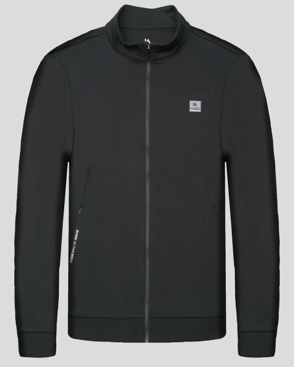 ЧЕРЕН СУИТШЪРТ ОТ ПАМУК С ЛОГО ПРИНТ 