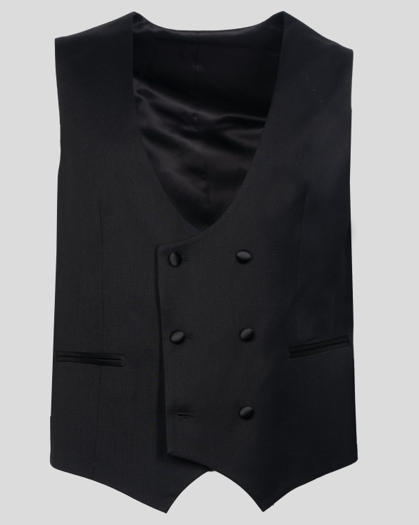 ЧЕРЕН КЛАСИЧЕСКИ ЕЛЕК С ДВУРЕДНО ЗАКОПЧАВАНЕ /ЧАСТ ОТ КОСТЮМ/