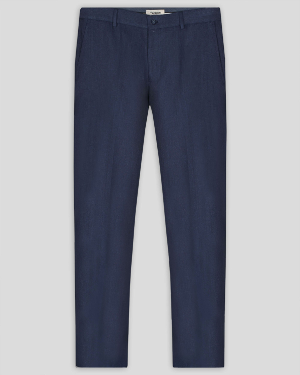 ДЕНИМ СИН МЕЛАНЖИРАН ПАНТАЛОН СВОБОДЕН СИЛУЕТ /ЧАСТ ОТ КОСТЮМ/