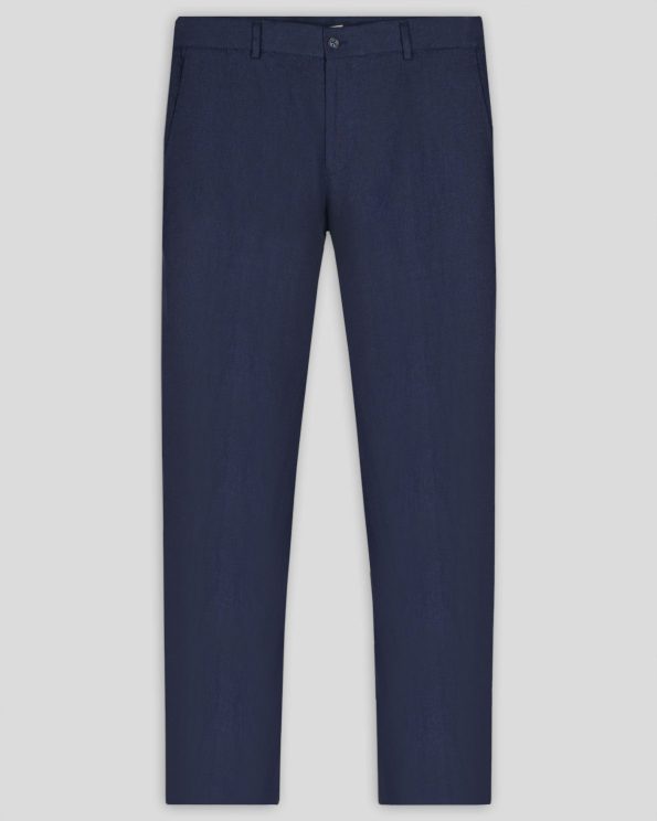 ТЪМНОСИН ЧИНО ПАНТАЛОН О 100% ЛЕН COMFORT FIT  /ЧАСТ ОТ КОСТЮМ/