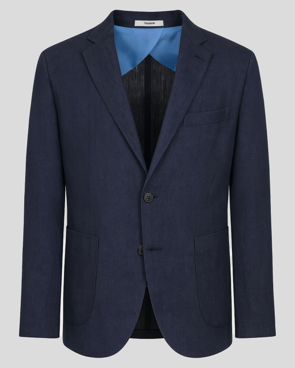 ТЪМНОСИНЬО ОЛЕКОТЕНО САКО COMFORT FIT  /ЧАСТ ОТ КОСТЮМ/