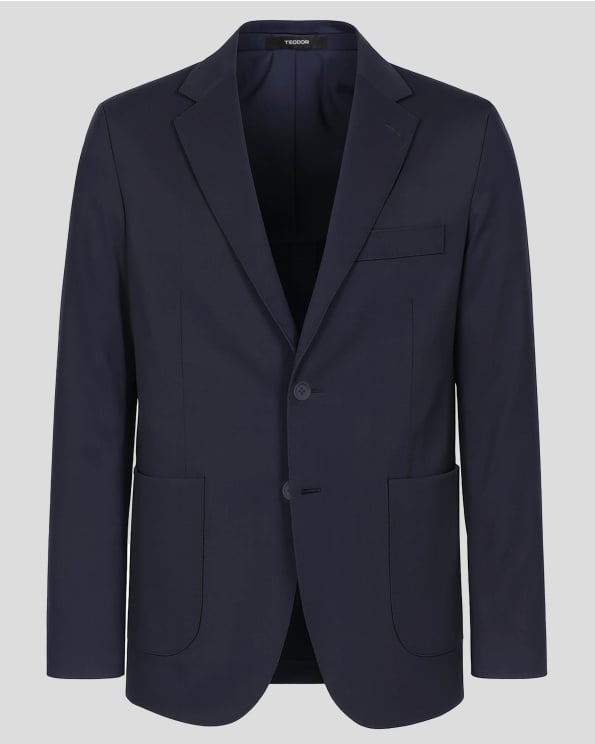 ВТАЛЕНО ТЪМНОСИНЬО САКО С ЕЛАСТАН /ЧАСТ ОТ КОСТЮМ/