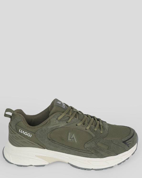 ЗЕЛЕНИ СПОРТНИ ОБУВКИ ТИП МАРАТОНКИ С ЕСТЕСТВЕН ВЕЛУР И TPR ПОДМЕТКА