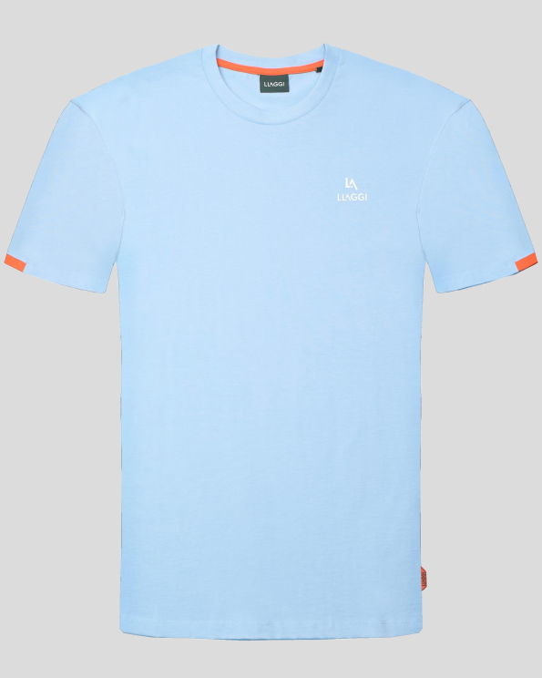 СВЕТЛОСИНЯ ТЕНИСКА С РЕФЛЕКТЕН ПРИНТ 