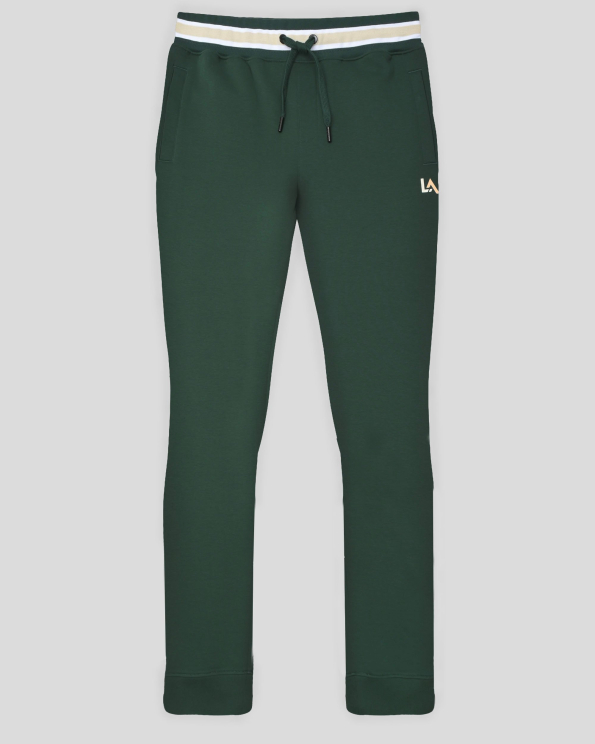 ТЪМНОЗЕЛЕНО СПОРТНО ДОЛНИЩЕ С КОНТРАСТНА ДЕСЕНАЦИЯ И ЛОГО