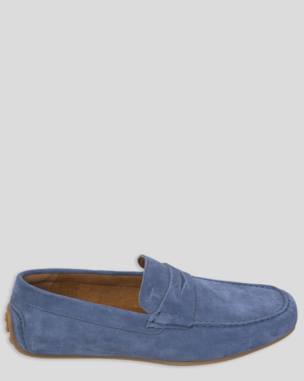 МОКАСИНИ ОТ ЕСТЕСТВЕН ВЕЛУР В ДЕНИМ СИН ЦВЯТ